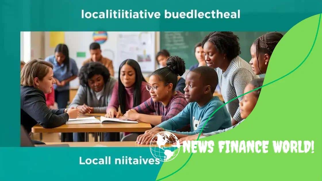 Local initiatives making a difference Local initiatives making a difference