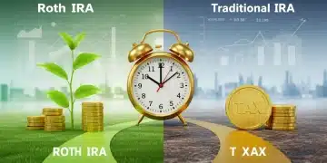 Illustration comparing Roth and Traditional IRAs with tax benefits