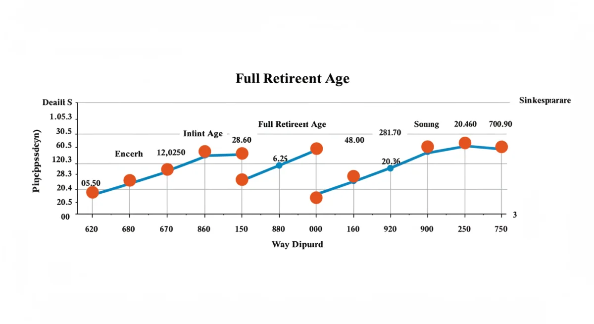 Social Security claiming age timeline with increasing benefits