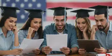 Students celebrating loan relief, symbolizing federal student loan forgiveness in 2025.