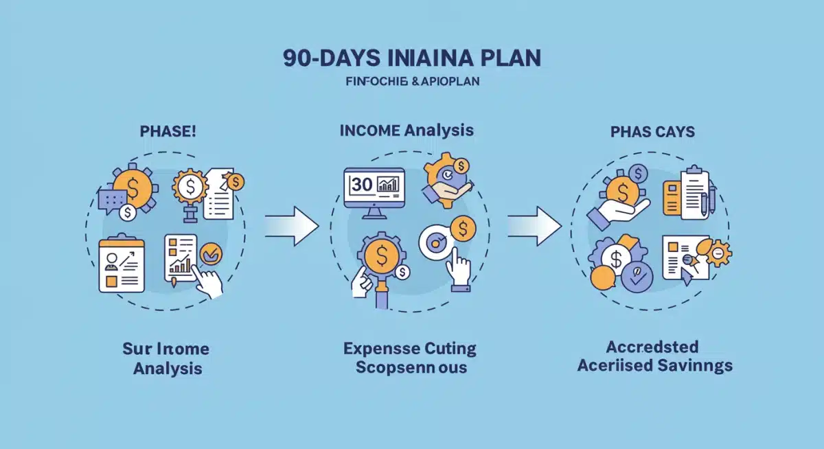Infographic of 90-day emergency fund building plan