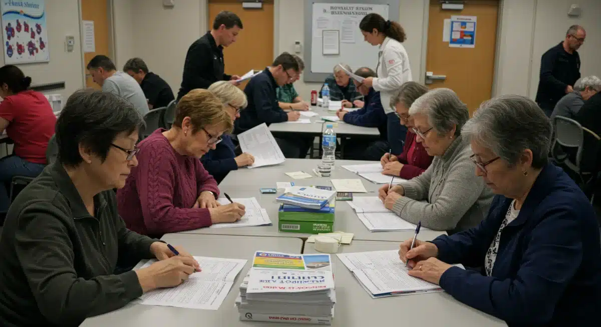 People applying for government housing and food assistance programs