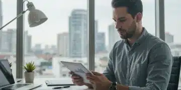 Investor analyzing 2026 US tax code changes on a tablet to plan financial strategies.