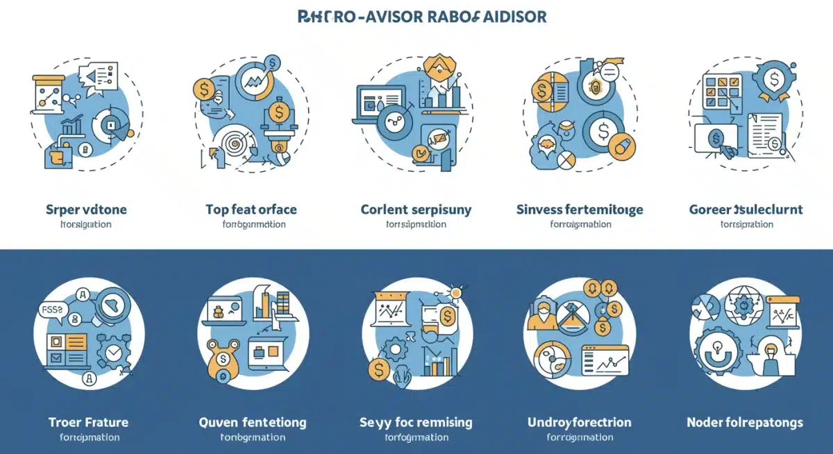 Infographic comparing features and fees of top 5 robo-advisors