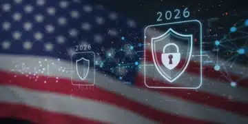 New Federal Data Privacy Regulations 2026: Rights & Security Changes Secure data flow with 2026 calendar and shield, representing new federal data privacy regulations.