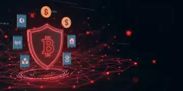 Digital shield protecting assets from futuristic cyber threats in 2026