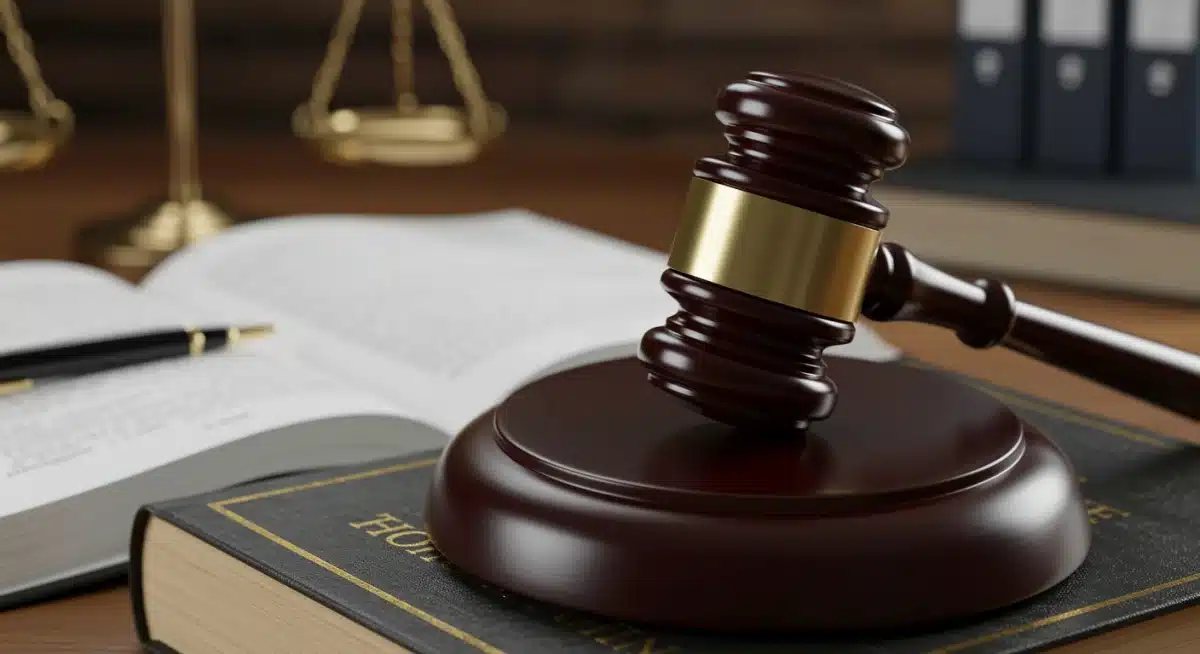 Gavel on law book, symbolizing judicial decisions