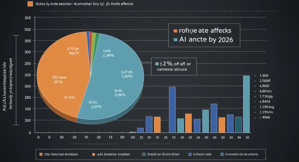 Projected impact of AI and automation on various US job sectors by 2026, shown in a detailed chart.