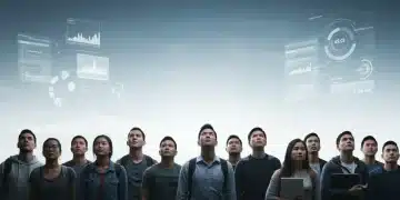 Students and young professionals looking hopefully towards future student loan relief.