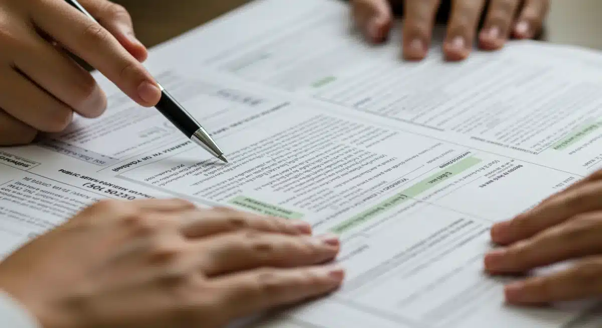 Hands pointing to clauses on a student loan repayment document, emphasizing options