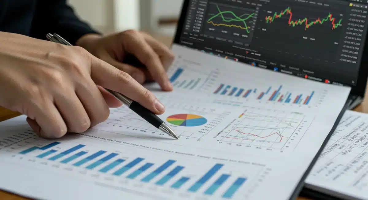Financial planner analyzing retirement projection charts for 2026