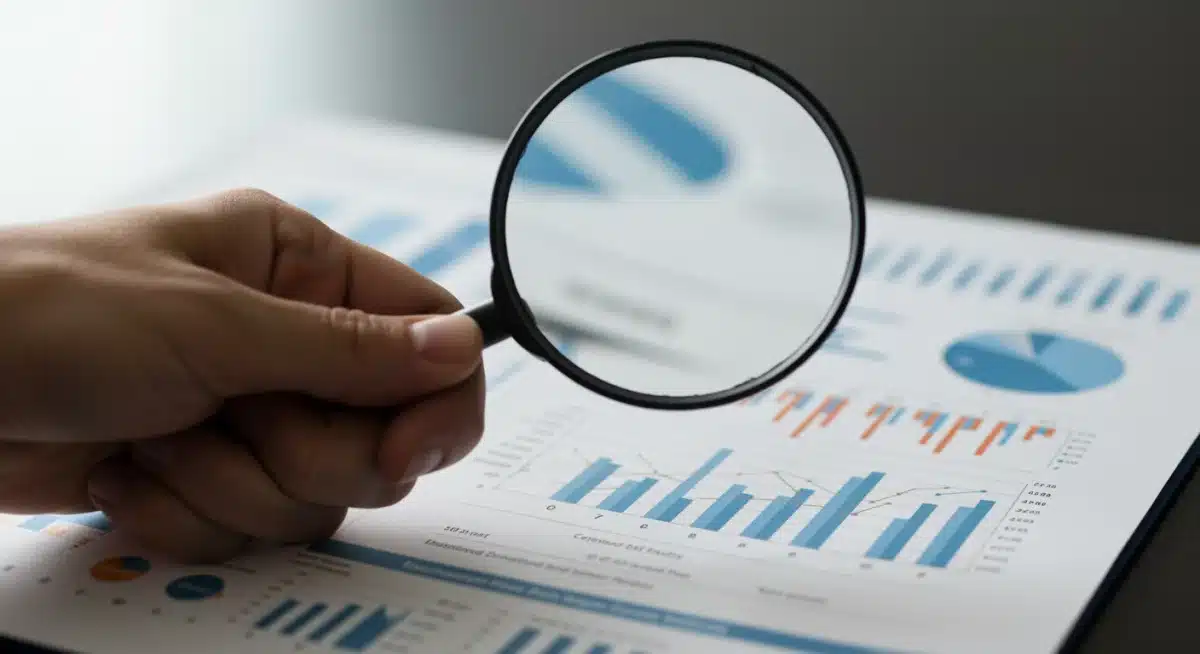Magnifying glass examining a healthcare policy document, representing legislative scrutiny.