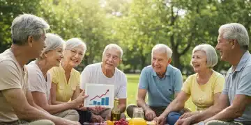 Happy seniors enjoying a picnic, symbolizing secure retirement planning for 2026