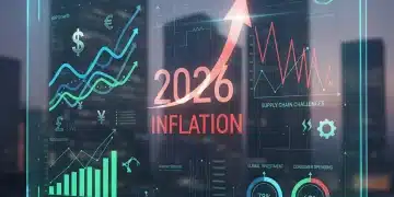 Infographic illustrating the 2026 inflation outlook with upward trending arrows and symbols of various currencies, signifying economic challenges and growth.