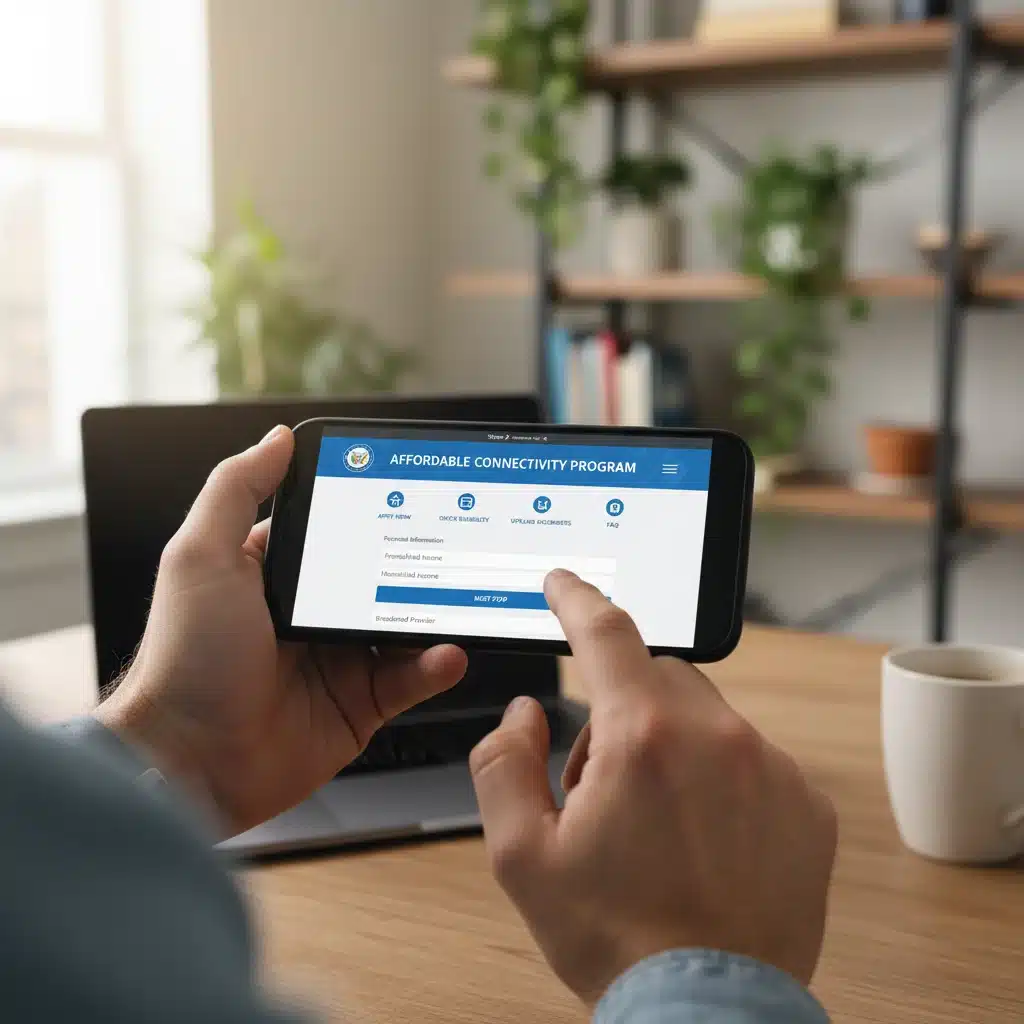 Applying for ACP online using a smartphone