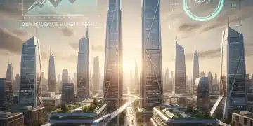 Futuristic city skyline representing 2026 real estate market forecast and investment opportunities